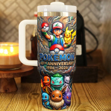 PoMo 30th Anniversary Monster Trainer - Personalized Tumbler With Handle - Gift For Movie Fans BA01