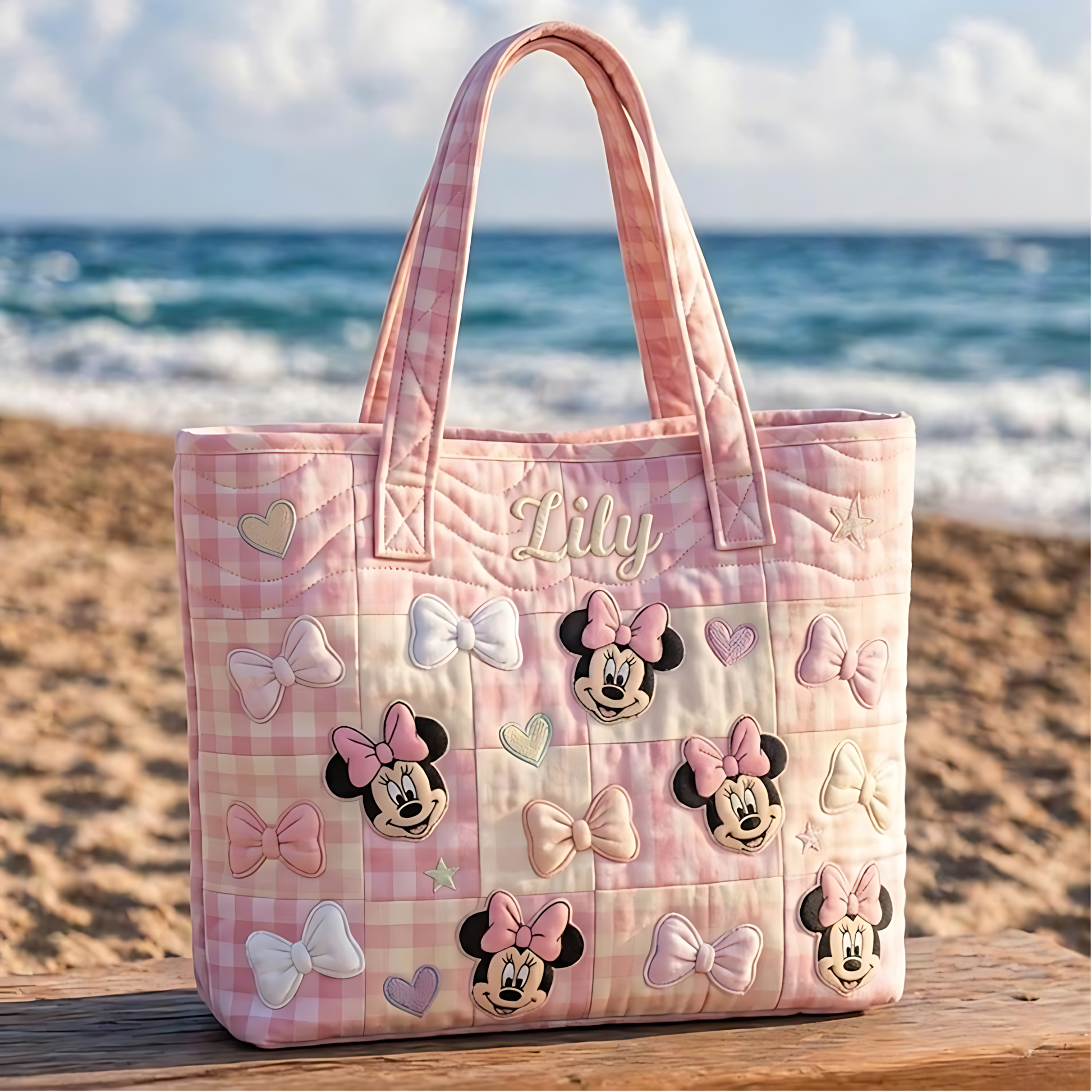 Colorful And Beautiful Mouse With Tie - Personalized Quilted Tote Bag - Gift For Movie Fans - MkMo