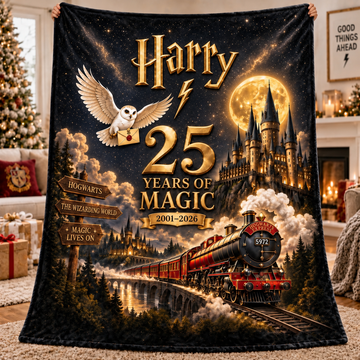 Hapo Wizard And Witch 25 Years Of Magic Gifts For Fan Movies - Personalized Sherpa Blanket