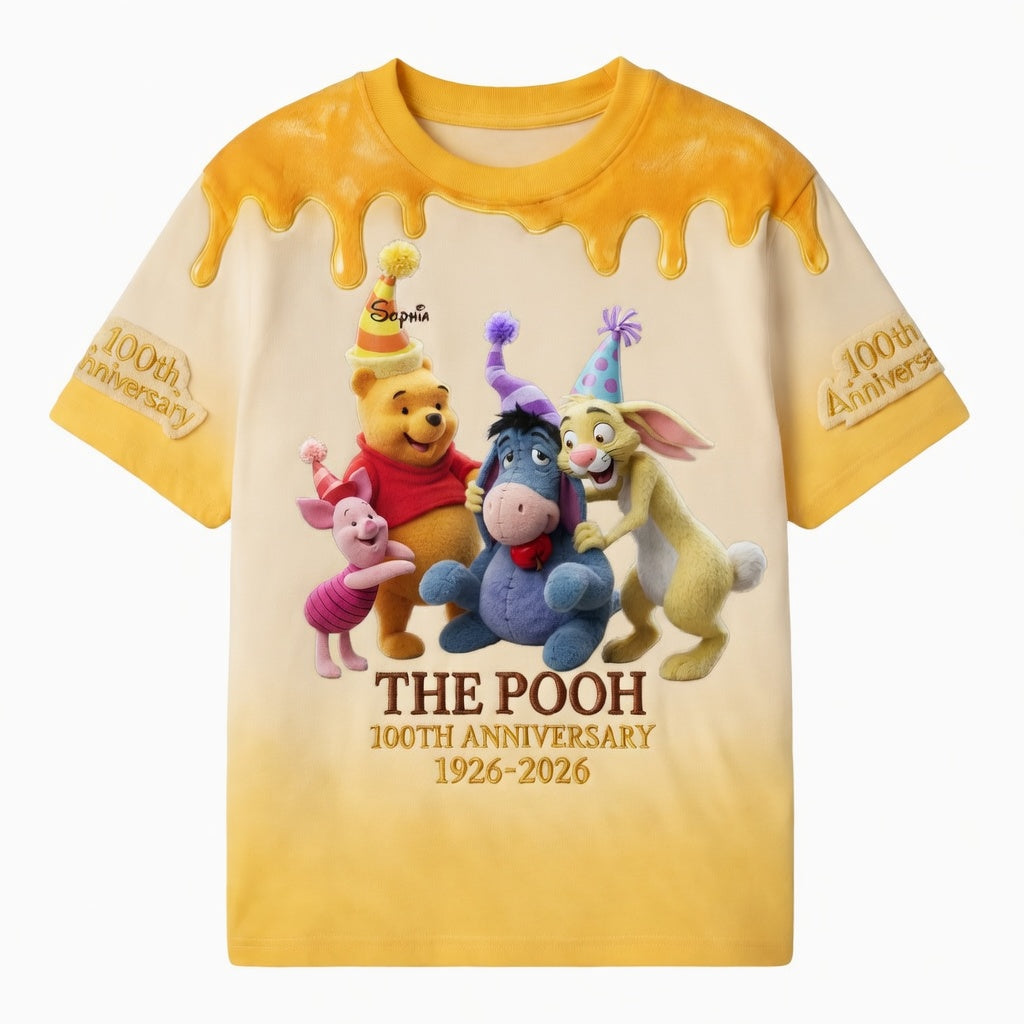 DSNY 100th Anniversary Honey Bear With Friends - Personalized All Over Shirt - Gift For Movie Fans