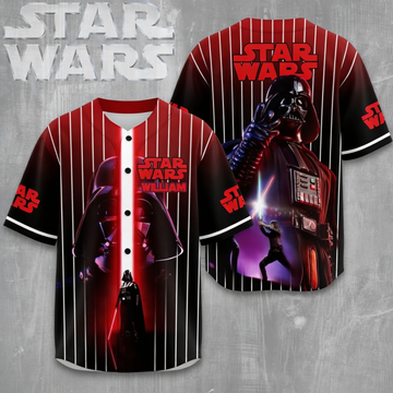 Stwa 50th Anniversary With Red Laser Light - Personalized Baseball Jersey - Gift For Movie Fans BA01