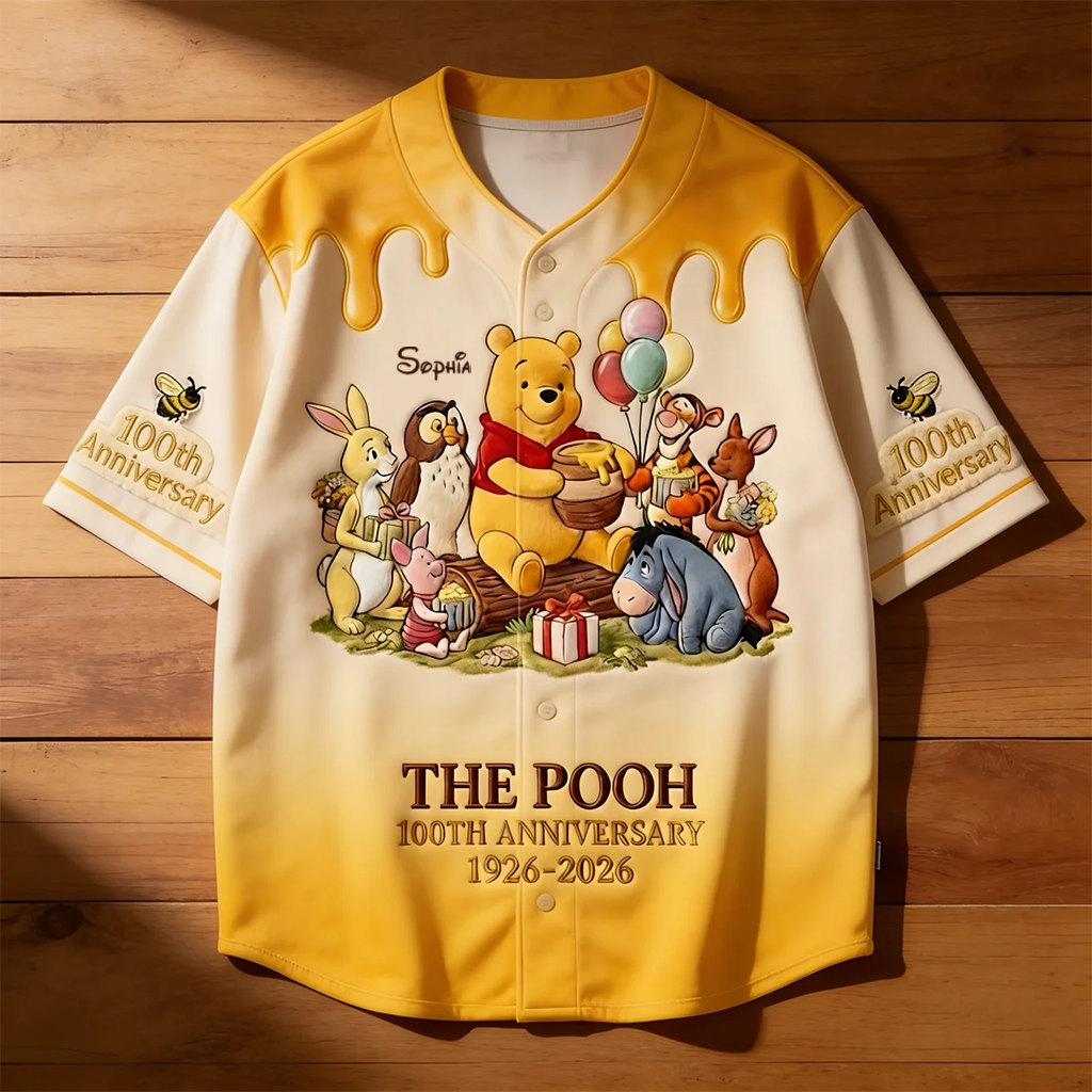 DSNY Honey Bear With Friends 100th Anniversary - Personalized Baseball Jersey - Gift For Fan Movies HH01