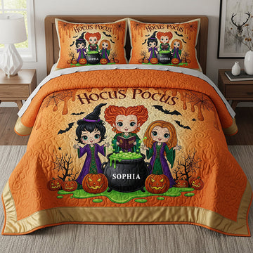 Halloween Witch Quilt Bedding Set - Personalized Gifts For Witch Lovers -Witch Sisters-DN0909261557