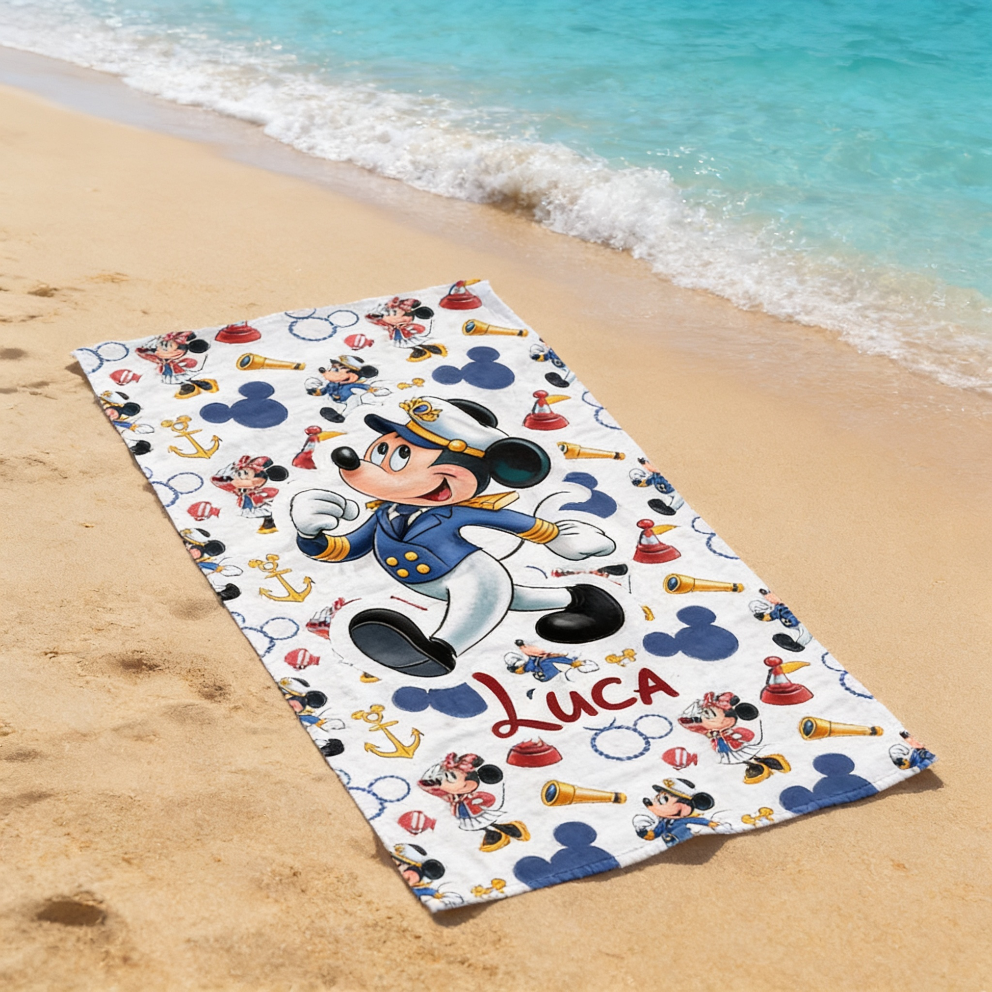 Summer Vacation With Magical Cruiser - Personalized Beach Towel - Vacation Gift For Movie Fans - MkMo
