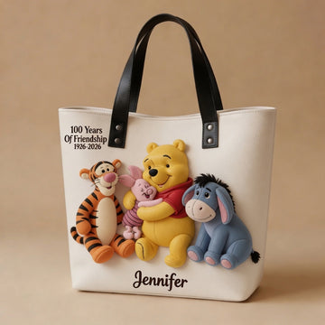 DSNY 100th Anniversary Honey Bear With Friend - Personalized Tote Bag - Gift For Movie Fans