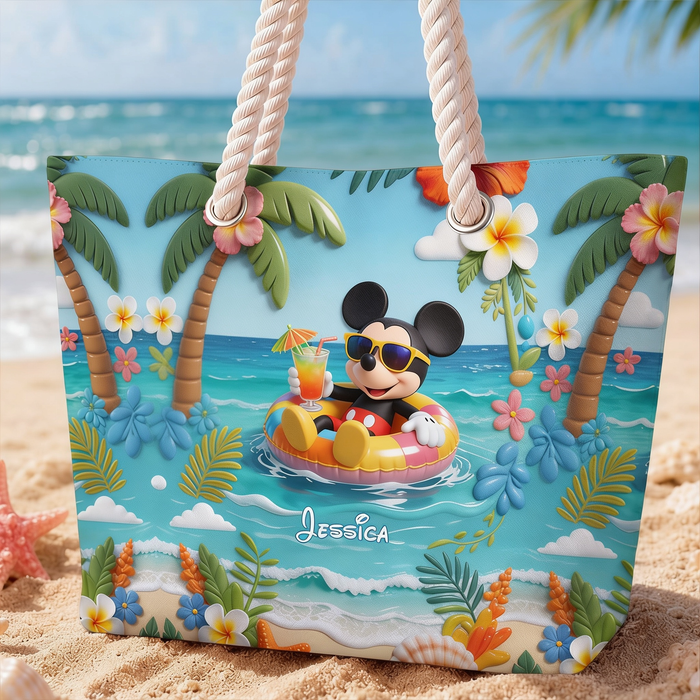Magic Mouse Summer Vibes - Personalized Beach Bag - Gift For Travelers, Movies Fan - MkMo NL122