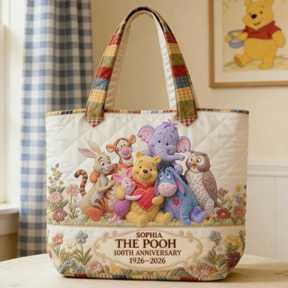 DSNY Honey Bear Celebrate 100 Years Of Friendship - Personalized Quilted Tote Bag HH01