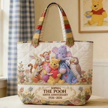 DSNY Honey Bear Celebrate 100 Years Of Friendship - Personalized Quilted Tote Bag HH01