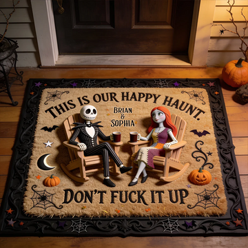 TNBC halloween Happy Haunt Costume Name Halloween Gift For Couple - Personalized Tufted Rug -TN1609261051