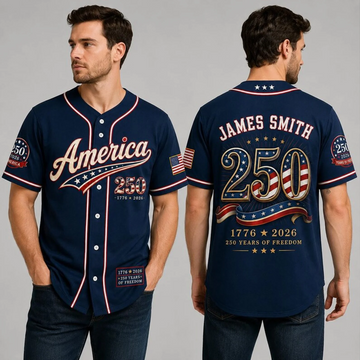 America 250 Years Of Freedom Anniversary - Personalized Baseball Jersey - Gift For Patriots