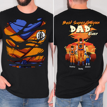 DrBa Best Dragon Ball Dad Ever - Personalized TShirt - Gift For Dad, Anime Fans