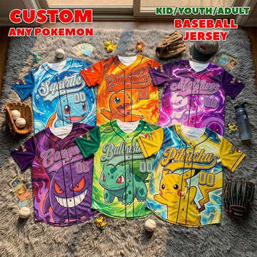 PoMo Celebrate 30 Years Of Catching Them All - Personalized Baseball Jersey - Anniversary Gift For Movie Fans BA01