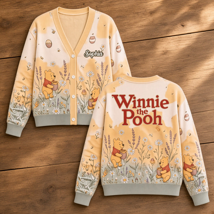 Sweet Honey Bear Custom Name For Her - Personalized Cardigan-DN2508261107