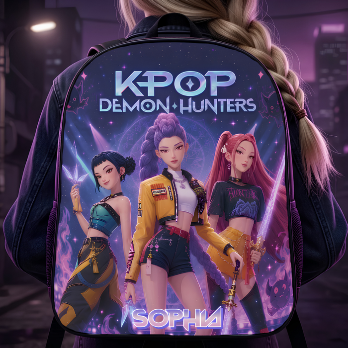 Just Loves Fantasy Girl - Personalized Backpack, Lunch Bag, Pencil Case & Water Bottle - Back to School Gift HH01