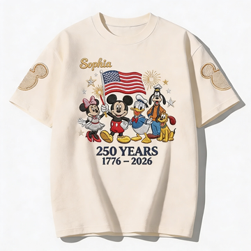 BA01.MkMo 250th Anniversary With Magical Funny Mouse And Friends - Personalized All Over Shirt - Independence Gift For Movie Fans