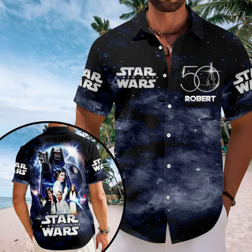 Stwa Galazy Star 50th Anniversary - Personalized Hawaiian Shirt - Gift For Movie Fans HH01