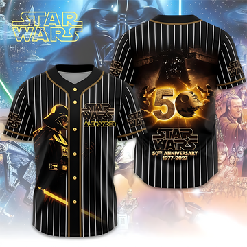 Stwa 50th Anniversary Golden Dark Captain - Personalized Baseball Jersey - Gift For Movie Fans