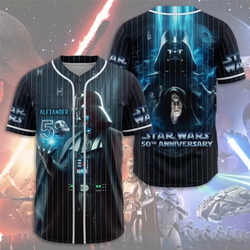 Stwa 50th Anniversary Dark Captain - Personalized Baseball Jersey - Gift For Movie Fans BA01
