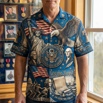 250th Anniversary Of American Independence - Personalized Hawaiian Shirt – Gift for Patriots