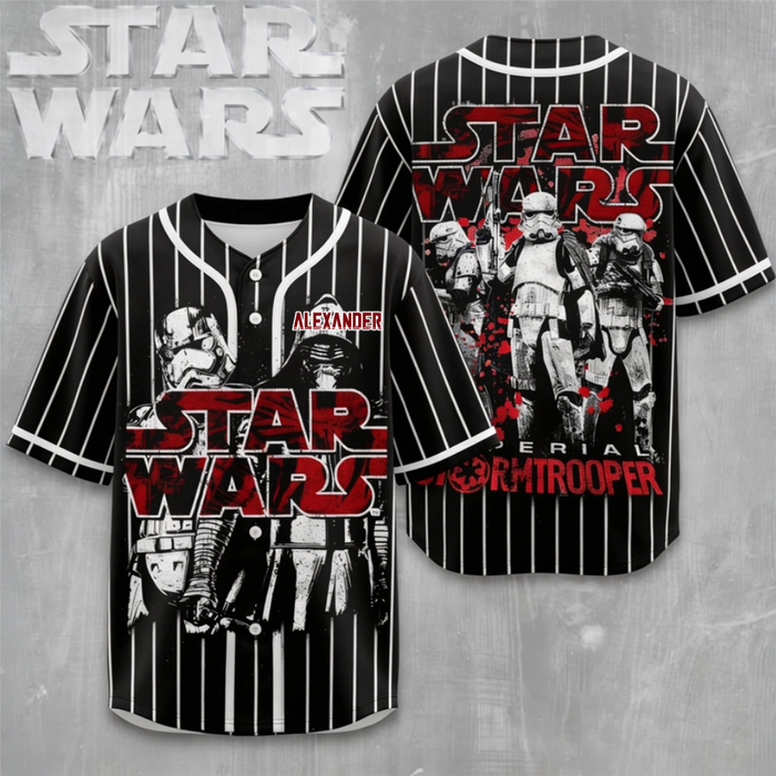 Stwa Space Warrior - Personalized Baseball Jersey - Gift For Movie Fans BA01