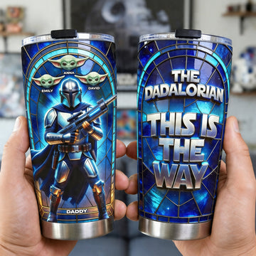Stwa This Is The Way Dad Protects His Child - Personalized Tumbler - Gift For Dad, Movie Fans