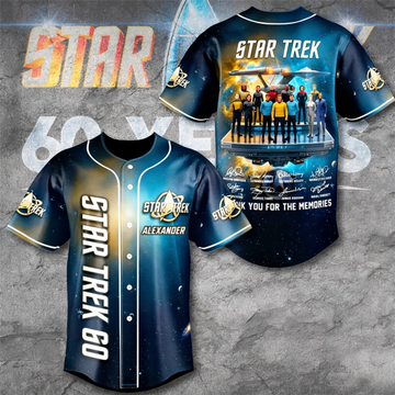 SaTr 60 Years Being Space Crew - Personalized Baseball Jersey - Gift For Movie Fans