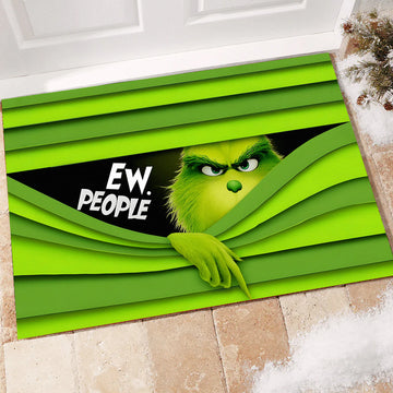 Grch Green Monster Ew People - Personalized Doormat - Christmas Gift HH01