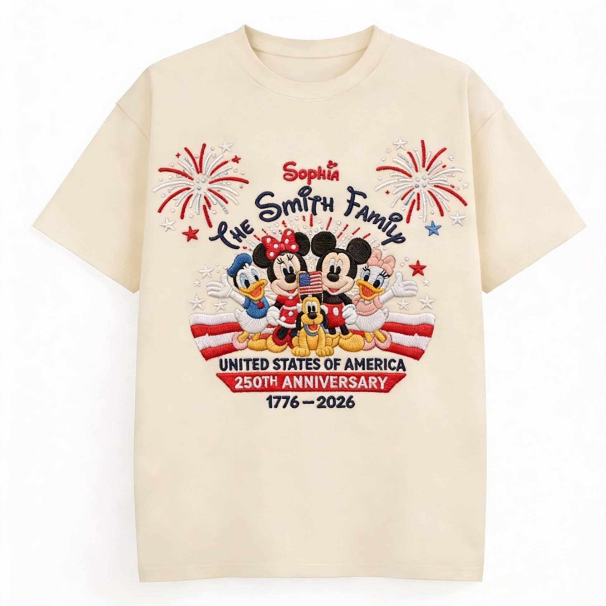 MkMo 250th Anniversary With Funny Family - Personalized All Over Shirt - Independence Gift For Movie Fans
