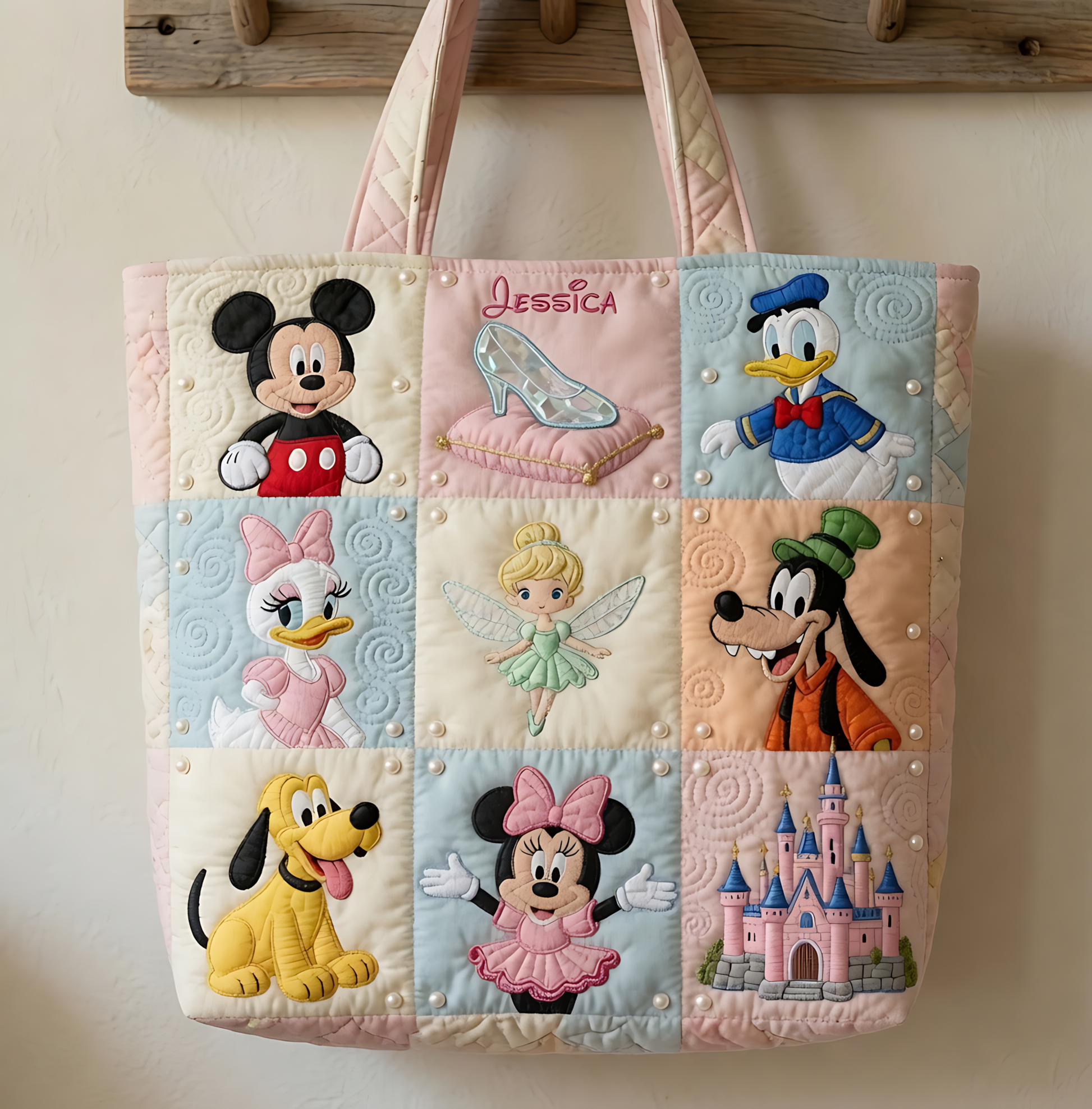 Fairy Beauty With Magical Friends - Personalized Quilted Tote Bag - Gift For Movie Fans - MkMo