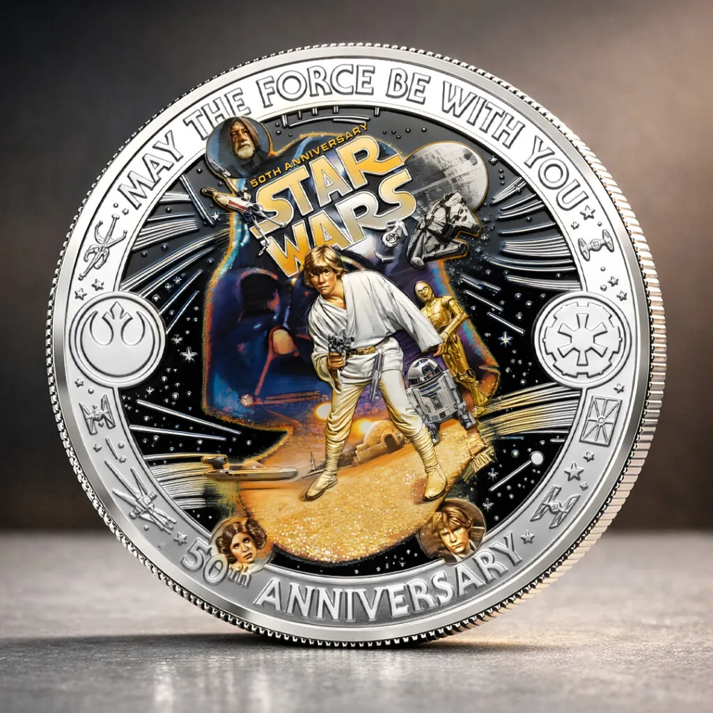 Stwa 50th Anniversary May The Force Be With You - Personalized Commemorative Coin - Gift For Movie Fans HH01