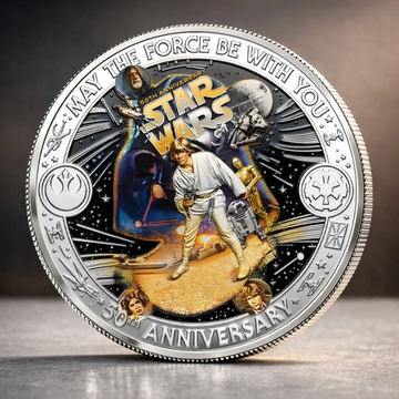 Stwa 50th Anniversary May The Force Be With You - Personalized Commemorative Coin - Gift For Movie Fans HH01