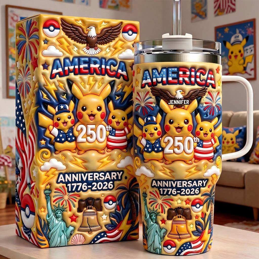 PoMo Celebrate 250 Years Of America - Personalized Tumbler - Gift For Movie Fans, Patriots HH01