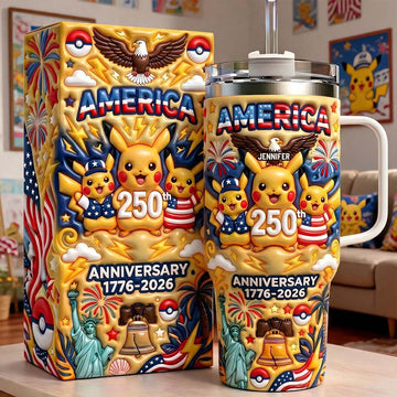 PoMo Celebrate 250 Years Of America - Personalized Tumbler - Gift For Movie Fans, Patriots HH01