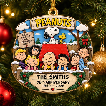 Penu And Nutty Gang Make A Brighter World Custom Name Christmas Gift For Family - Personalized Acrylic Ornament HH01