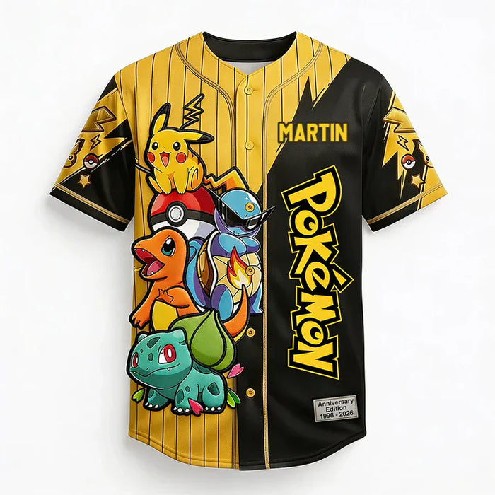 PoMo Celebrate 30 Years Of Catching Them All - Personalized Baseball Jersey PM15040205