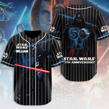 Stwa 50th Anniversary Red Laser - Personalized Baseball Jersey - Gift For Movie Fans BA01
