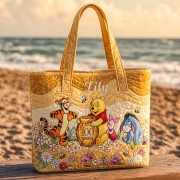 Honey Bear And Friends 100th Anniversary - Personalized Quilted Tote Bag - Gift For Movie Fans - DSNY