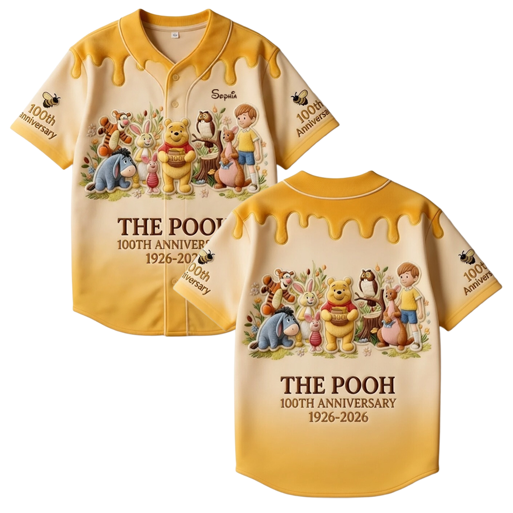 DSNY Honey Bear Celebrate Our 100th Anniversary - Personalized Baseball Jersey For Adult, Kid, Toddler - Gift For Movie Fans HH01