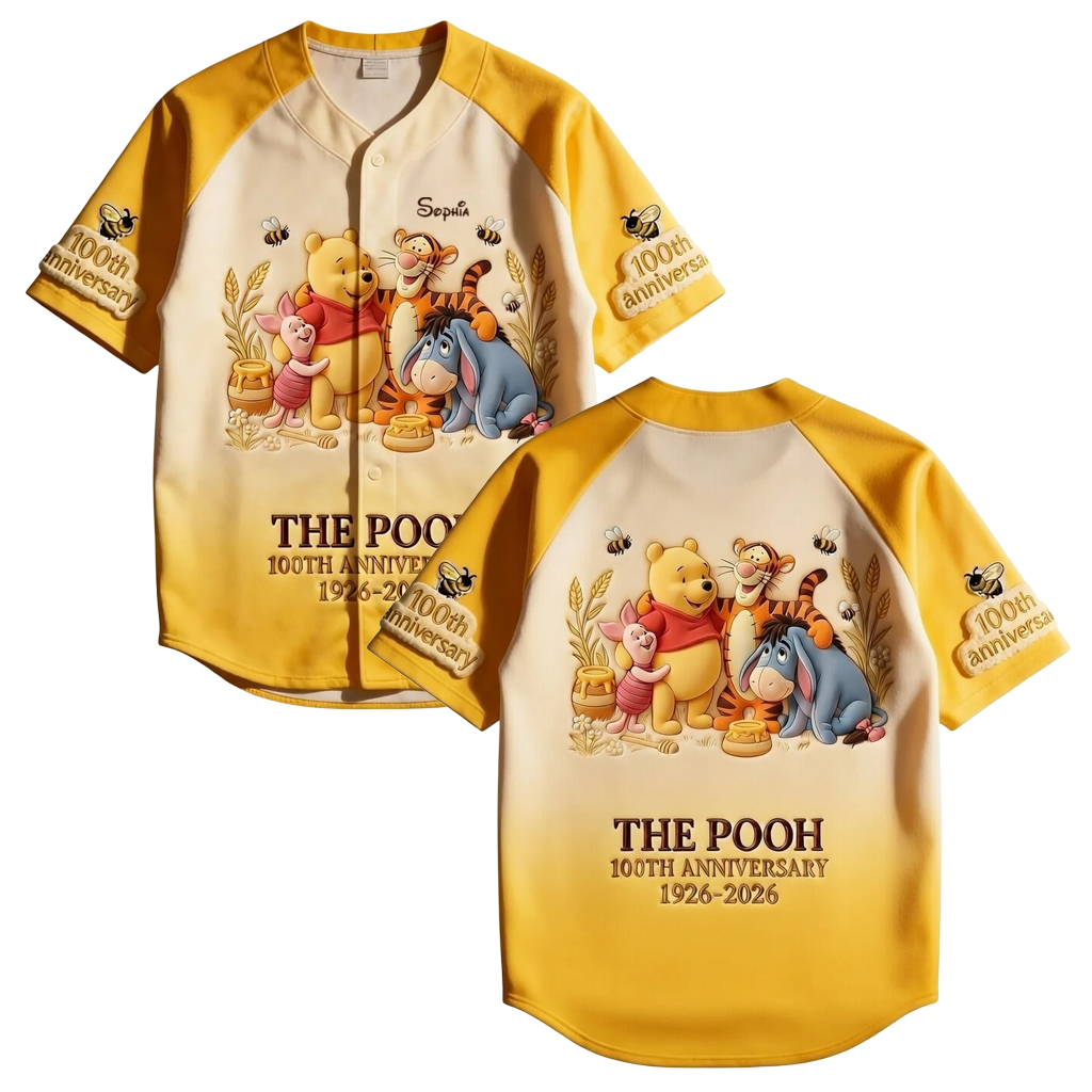 DSNY Honey Bear Celebrate Our 100th Anniversary - Personalized Baseball Jersey For Adult, Kid, Toddler - Gift For Movie Fans HH01