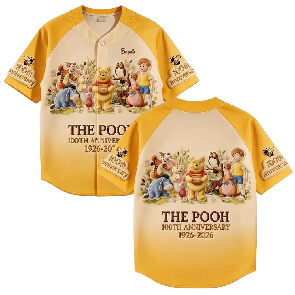 DSNY Honey Bear Celebrate Our 100th Anniversary - Personalized Baseball Jersey For Adult, Kid, Toddler - Gift For Movie Fans HH01