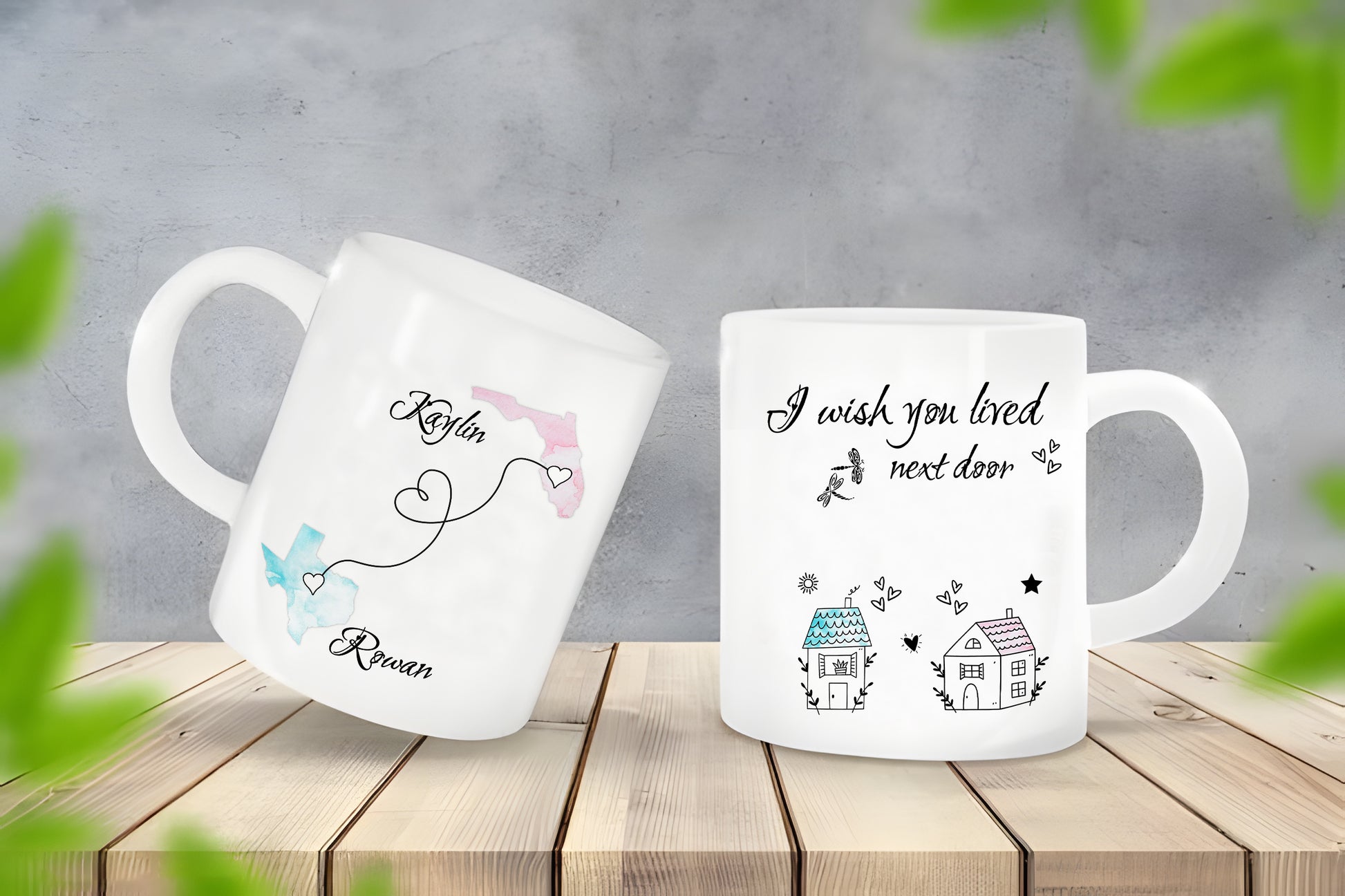 litzzy I Wish You Loved Next Door Mug, Best Friend Gift, Friendship Mug, Best Friend Coffee Mug Mug   