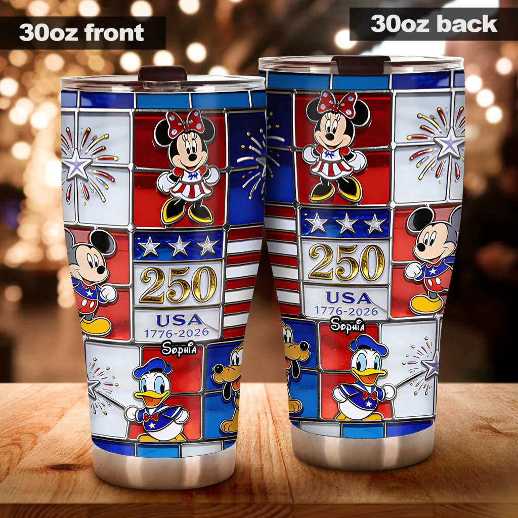 MkMo 250th Anniversary With Funny Friends - Personalized Tumbler - Independence Gift For Movie Fans BA01