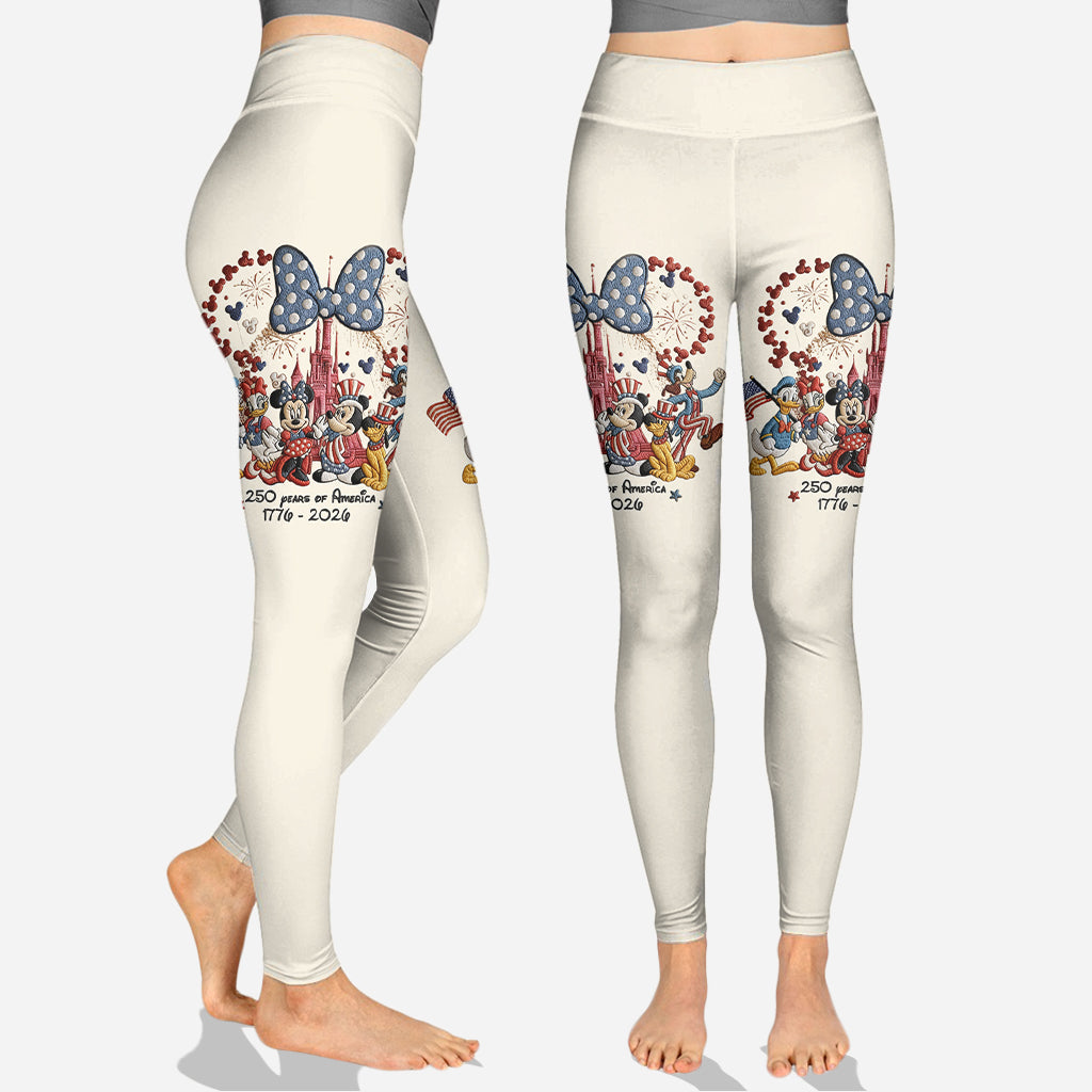 MkMo 250 Years American Mouse - Personalized Hoodie And Leggings - Gift For Her, Movie Fans BA01