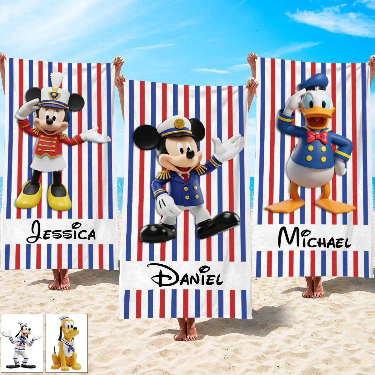 Summer Beach Vacation With Magical Cruise - Personalized Beach Towel - Vacation Gift For Movie Fans - MkMo