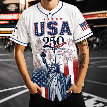 Inspiring Our Future US 250th Anniversary - Personalized Baseball Jersey - Gift For Patriots - image 2