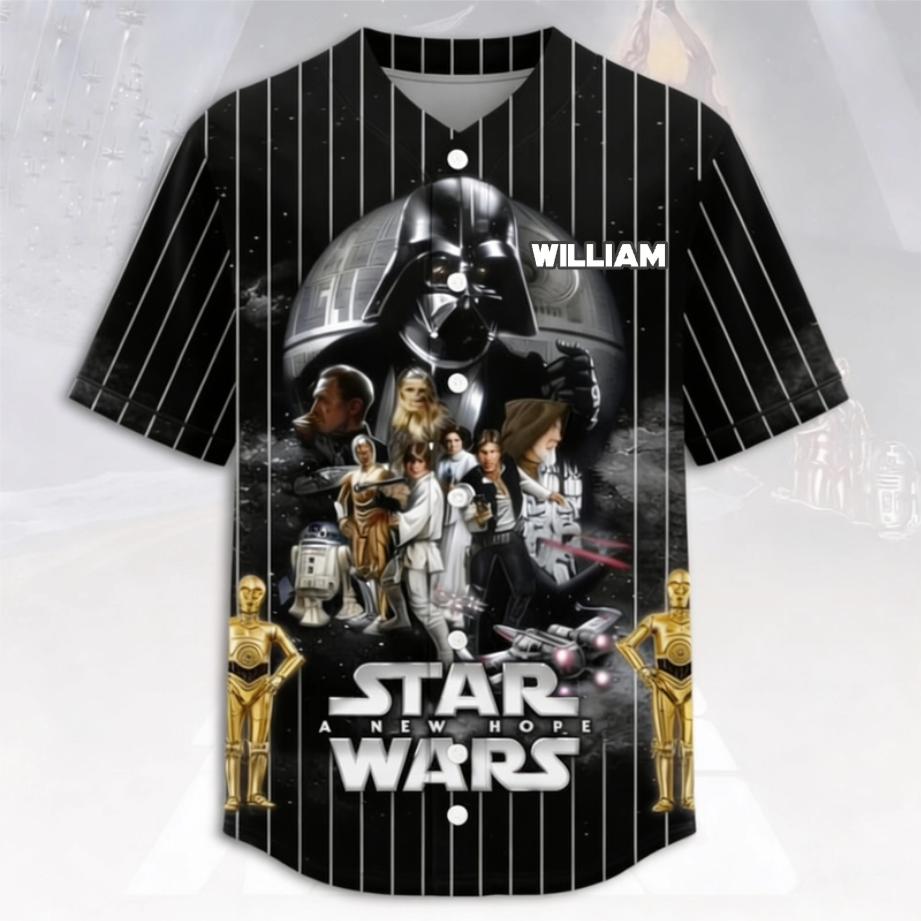 Stwa 50th Anniversary A New Hope - Personalized Baseball Jersey - Gift For Movie Fans BA01