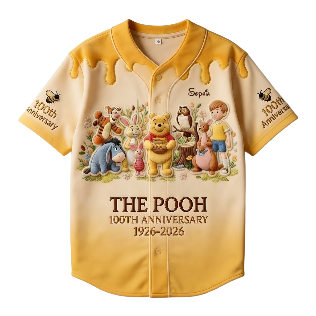 DSNY Honey Bear Celebrate Our 100th Anniversary - Personalized Baseball Jersey For Adult, Kid, Toddler - Gift For Movie Fans HH01