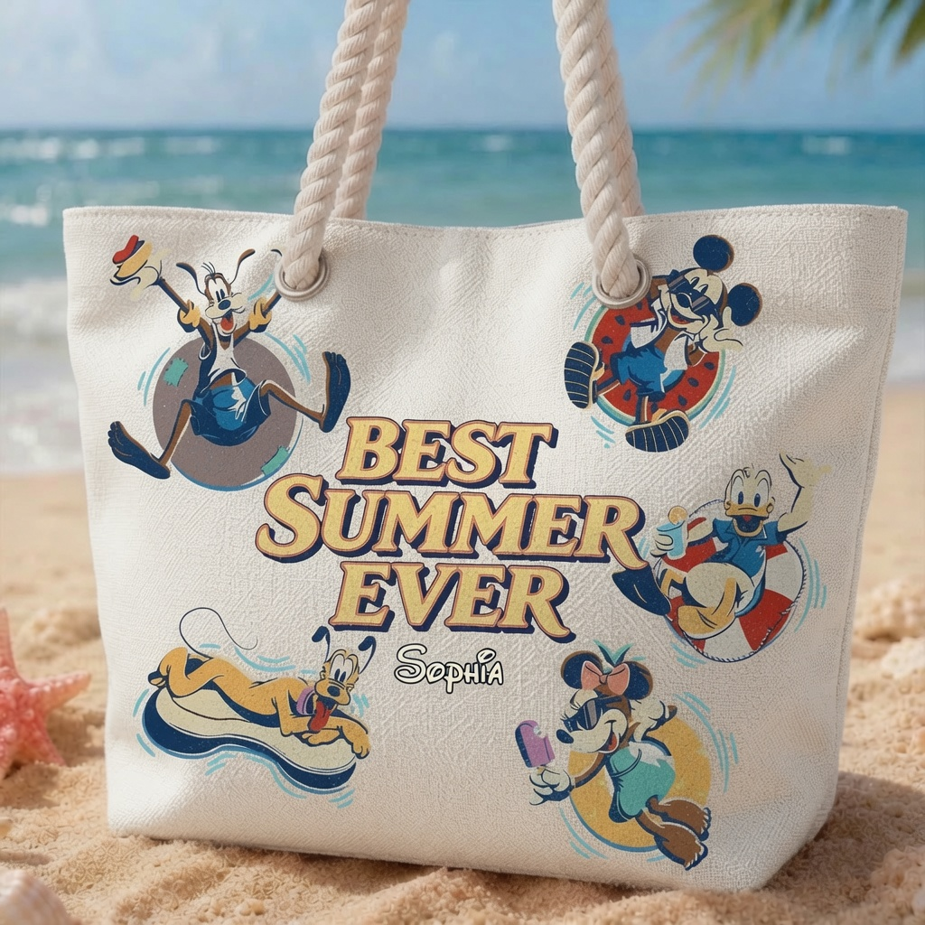 MkMo Best Summer Ever - Personalized Beach Bag - Vacation Gift for Travelers HH01 - image 2