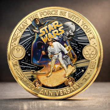 Stwa 50th Anniversary May The Force Be With You - Personalized Commemorative Coin - Gift For Movie Fans HH01