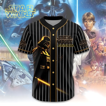 Stwa 50th Anniversary Golden Dark Captain - Personalized Baseball Jersey - Gift For Movie Fans